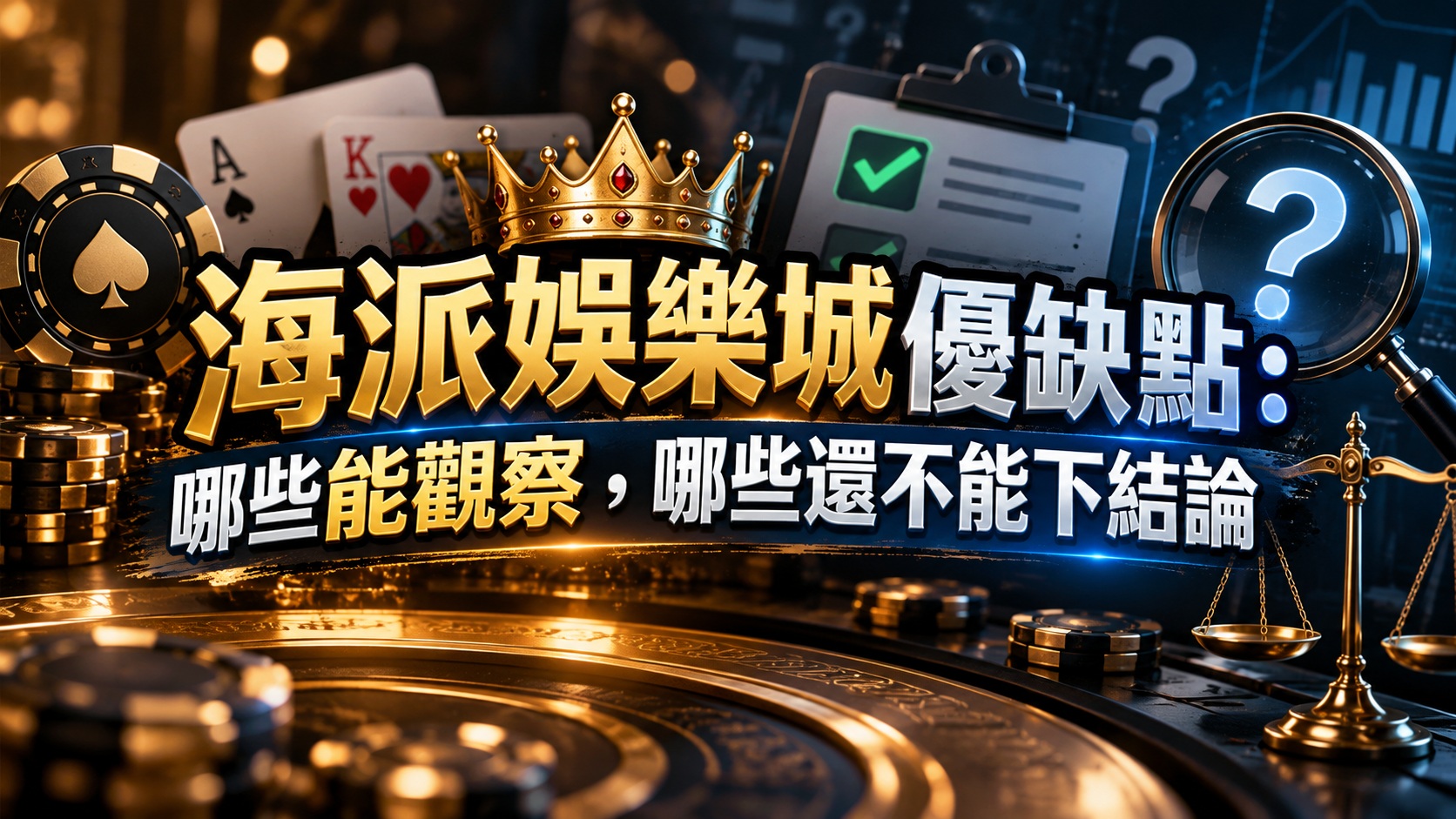 海派娛樂城優缺點:哪些能觀察,哪些還不能下結論